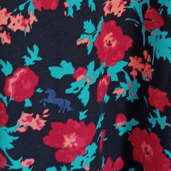 LuLaRoe Floral Black and Red Women's maxi Skirt - Picture 4 of 5